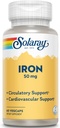 Solaray Żelazo 50 mg: 124; Zdrowe krążenie, funkcje sercowo-naczyniowe i wsparcie zdrowia krwinek czerwonych: 124; 60 VegeCaps