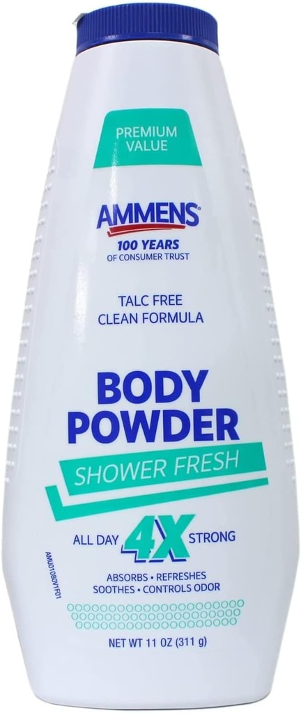 Ammens Proszek leczony prysznic Świeży 11 oz (Opakowanie po 2)