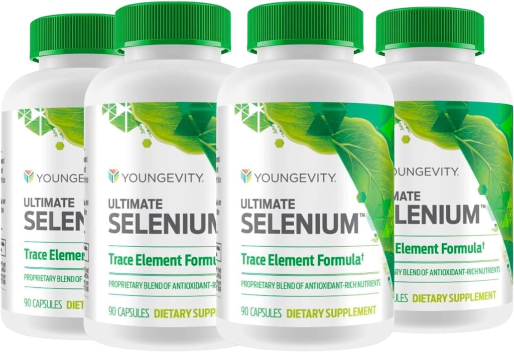 (MIĘDZYNARODOWE SHIPPING) Youngevity Ultimate Selenium 100 µg 4 Butelki 90 Kapsułek Każdy