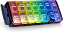 Sukuos Cotygodniowy Pill Organizator 7 Dzień 2 razy dziennie, Quick Fill Daily Pill Box (AM PM), Artreally Friendly Extra Big Pill Cases for Witamina / Olej rybny / Suplementy