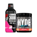 PROSUPPS L- Carnitine 3000 Stymulant Free Liquid Shots (Dragon Fruit) i Hyde Max Pump Pre Workout dla mężczyzn i kobiet (Fruit Punch) Bundle