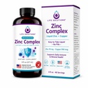 Life Solutions Cynk Complex - Glukonian cynku i Glukonian miedzi do optymalnego wsparcia immunologicznego & Zdrowie - Wysoka receptura absorpcyjna - Płyn 8oz-