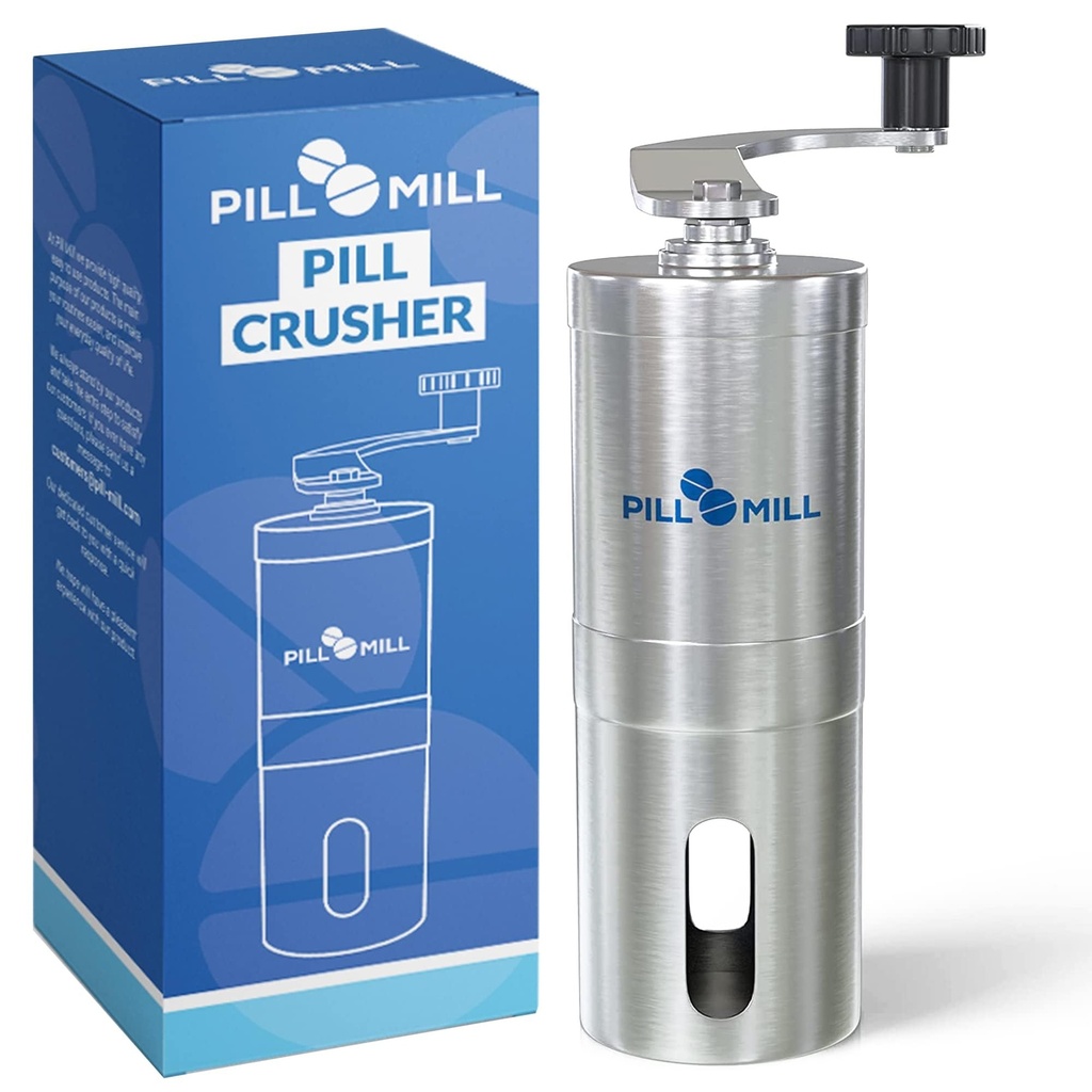 Pill Mill Pill Pill Crusher - kruszy wiele tabletek do drobnego proszku - Metal Pill Grinder - Tablet Pulverizer Nadaje się do podróży - Great Feeding Tube use i zwierzęta domowe
