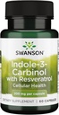 Swanson Indole- 3- Carbinol z Resveratrol - Suplement I3C Promowanie ochrony komórek - Naturalny suplement, aby pomóc utrzymać zdrowy hormon równowagi - (60 kapsułki, 200mg każdy)