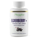 Paradise Herbs Elderberry z cynk Extract, Wspiera ciała naturalnych obrońców, Super Potent, Ultra Pure, Wegan, Nie GMO, Gluten Free, 60 Kapsułki wegetariańskie