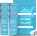 Viter Energy Original Cafeline Mints Wintergreen Flavor 6 Pack and 1 / 2 Pound Bulk Bag Bundle - 40mg Cafeline, B Vitamin, Sugar Free, Wegan, Potężny booster energii dla Focus i Alertness