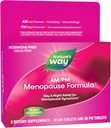 Nature 's Way AM / PM Menopauza Suplementy dla kobiet, Hot Flash Relief *, Nocne poty *, Resteful Sleep *, Mood Swings *, Hormone-Free Formuły z Black Cohosh, Theanine, Valerian, 60 Tabletki