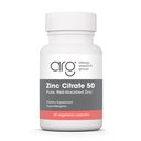 Alergia Research Group Cynk Citrate Supplement - Cynk dla mężczyzn i kobiet, Wsparcie immunologiczne, Czysty, Well- Absorbowany, Well- Tolerated, Ślad mineralny, 50mg Kapsułki wegetariańskie - 60 Hrabia