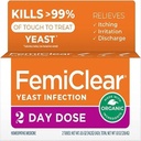 FemiClear 2- Day Day Yellow Infection and Itch Control Ointment, dla umiarkowanych i intensywnych objawów, Made with All- Natural and Organic Ingredients, Plus zewnętrzne anty-Itch Maintment for Soothing Care