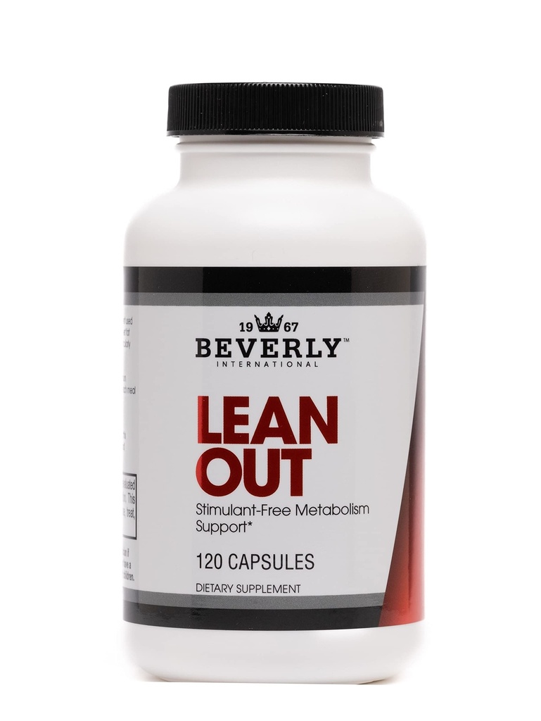 Beverly International Lean Out 120 czapek. Fat Burner z Metabolicznym Wsparciem. Lipotropiki. Cholina, karnityna, chrom. Stymulant- Free Belly Fat Burner. Wezwij Leanera. Użyj AM & PM, Stackable Diet Pills.