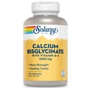 Solaray Wapnia Bisglicinate 1000mg z witaminą D-3, Chelatynowany suplement wapnia do kości i zdrowe wsparcie zębów, Zwiększona absorpcja i łatwe w trawieniu, 30 Służenia, 120 VegCaps