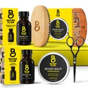 Beard Club Beard Kit dla mężczyzn - Grooming & Care Kit - Cedar & Sandalwood Oil, Sandalwood Balm, Boar Bristle Brush, Comb, nożyczki dociskowe - Zestaw Dad Gift Set