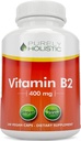 Całkowicie holistyczna witamina B2 Riboflavin 400mg - 240 Kapsułek Wegańskich, 8 Miesiąca Dostawy - Wysoka wytrzymałość B2 Witaminy - Nie GMO & Gluten Free - Wspiera produkcję energii i zdrowie komórkowe