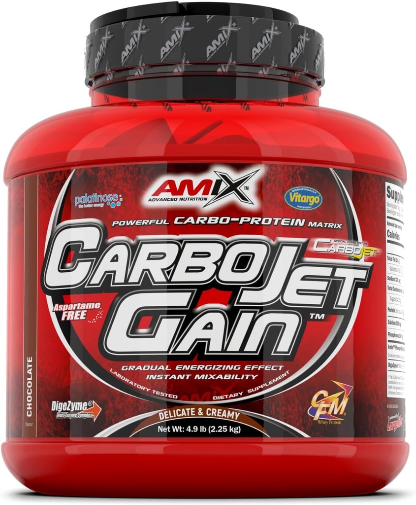 Amix CarboJet Gain - 4.96 funt - czekoladowy aromat