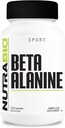 NutraBio Beta- Alanina Suplement, 800mg - Gluten- Free Gluten- Workout Suplement do Buffer Lactic Acid, Zmęczenie mięśni i ból, 120 Kapsułki