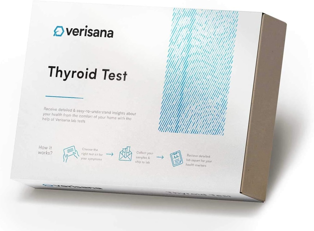 Verisana Kompleksowy test tarczycy - Dyscreet & Accurate Blood Analysis for Thyroid Dysfunctions - Środki 4 Główne hormony i znaczniki tarczycy