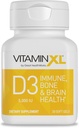 OmegaXL VitaminXL D3 Wysoka moc Daily Witamina D 5000 IU 125mcg Immune Supplement - Promotes Healthy Muscle Function & Strong Bones - Non-GMO, Gluten- Free - 30 Softgels