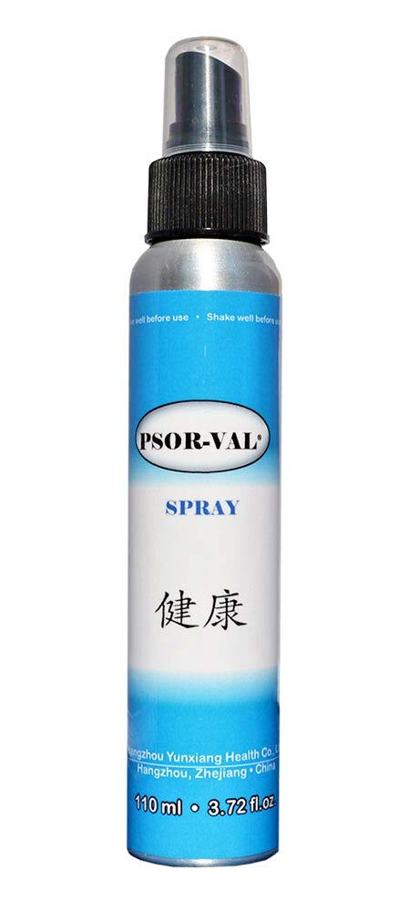 PSOR- VAL Szybkodziałający cynk Pyrithione Skin Disorder Relief Spray for Psoriasis, Dermatosis and Eczema Symptom (3.72 Fl Oz / 110ml)