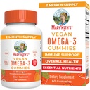 MaryRuth Organics Vegan Omega 3 Gummies dla dorosłych 124; 2 Miesiąc dostaw 124; Sugar Free Supplement with Witamina C 124; Flaxseed Oil Immune Support 124; Ogólny Wellness 124; Brak smaku ryb 124; 60 Liczba