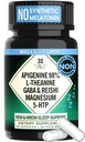 Natural Seep Aid Supplement for Adult Without Melatonin - Non-Habit Forming Herbal Sleep - GABA, L- Theanine, Reishi Mushroom, Apigenin, Magnezu Glycinate, 5- HTP - 90 Kapsułki wegetariańskie