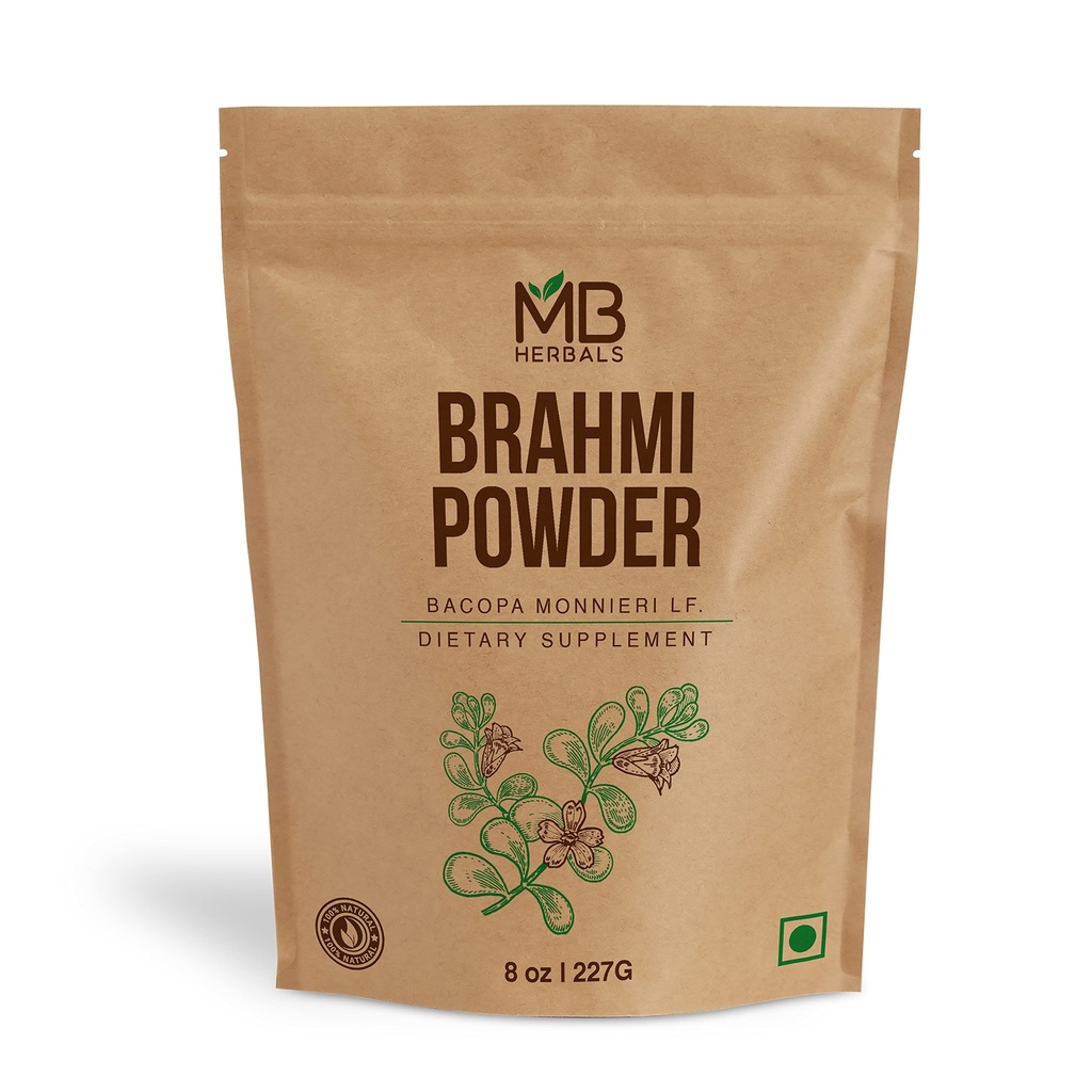 MB Herbals Pure Brahmi Powder 8 oz Nether124; 227g 0,5 lb Nether124; Bacopa Powder Nether124; Hair Care