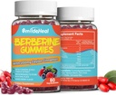 2 Pack Berberine Gummies 1200mg z Ceylon Cynamon 200mg, Wyciąg z mleka Thistle & Turmeric, Wegan Berry Flavor, Non-GMO, Żelatyna - Free, Gluten- Free, 120 Count