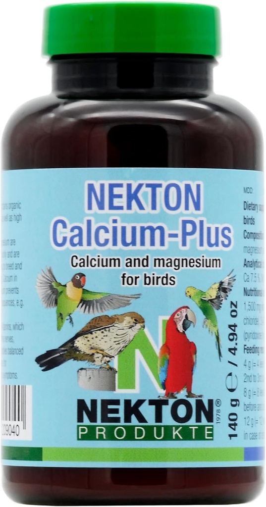 Nekton Wapń Plus - Wapń z Magnezu i Witamin, Biały, 140g / 5 oz
