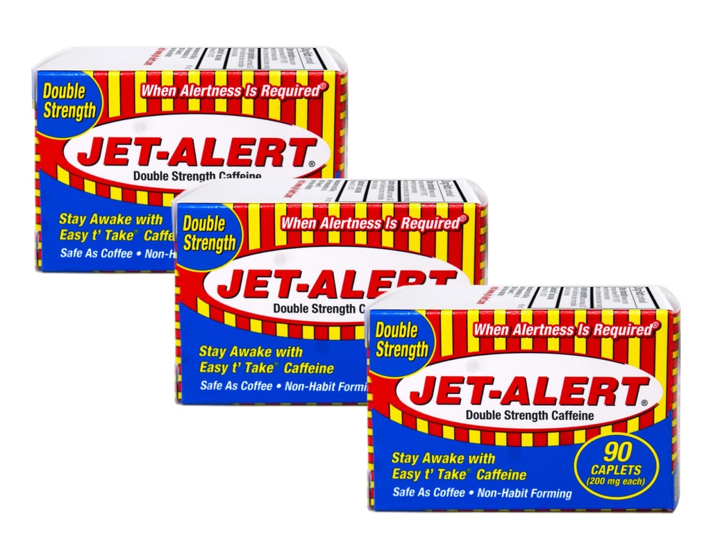Jet- Alert Podwójna Siła Kofeina 200 Mg Kapulety, 90 Kapulety, Opakowanie po 3
