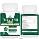 Suplement Tributyryny - Prekursor Butyrate dla Gut Barrier Support, Leaky Gut Support, Trawienie 60 Count