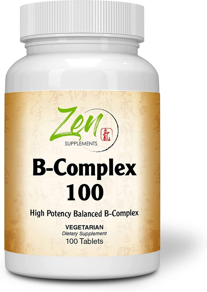 Zaawansowane B Kompleksowy Suplement Witaminy - Kompleks Widmo B Suplement Witaminy z kwasem foliowym, Biotyna, Inozytol - Wsparcie immunologiczne i cardio Zdrowie, Energia Metabolizm - 100 Tabletki