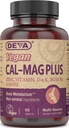 DEVA Wegan suplement magnezu wapnia, Plus cynku, witaminy C, D & K, Boron, 90 tabletek