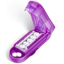 DUBSTAR Pill Cutter Splitter dla małych i małych pigułek, mnogich szczypiec do małych lub dużych pigułek, Regulowany Pill Splitter z urządzeniem do grzebienia i Blade Guard dla wielu tabletów (Purpurowy)