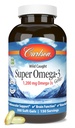 Carlson - Super Omega-3 Gems, 1200 mg Omega-3 Kwasy tłuszczowe z EPA i DHA, Wild- Caught Norwegian Fish Oil Supplement, zrównoważony zasolone kapsułki 300 Softgels