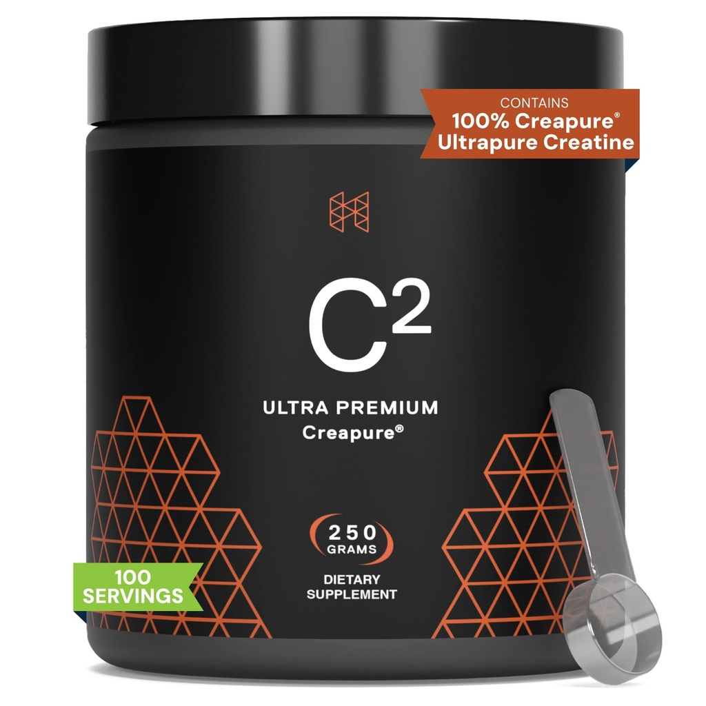 HPN C2 Monohydrat kreatryczny dla wydajności, Odzysk, Siła, Praca, Wegan, Non-GMO, Dairy i Soy Free, Independently Tested, Ultrapure Premium Creapure (100 Sług)
