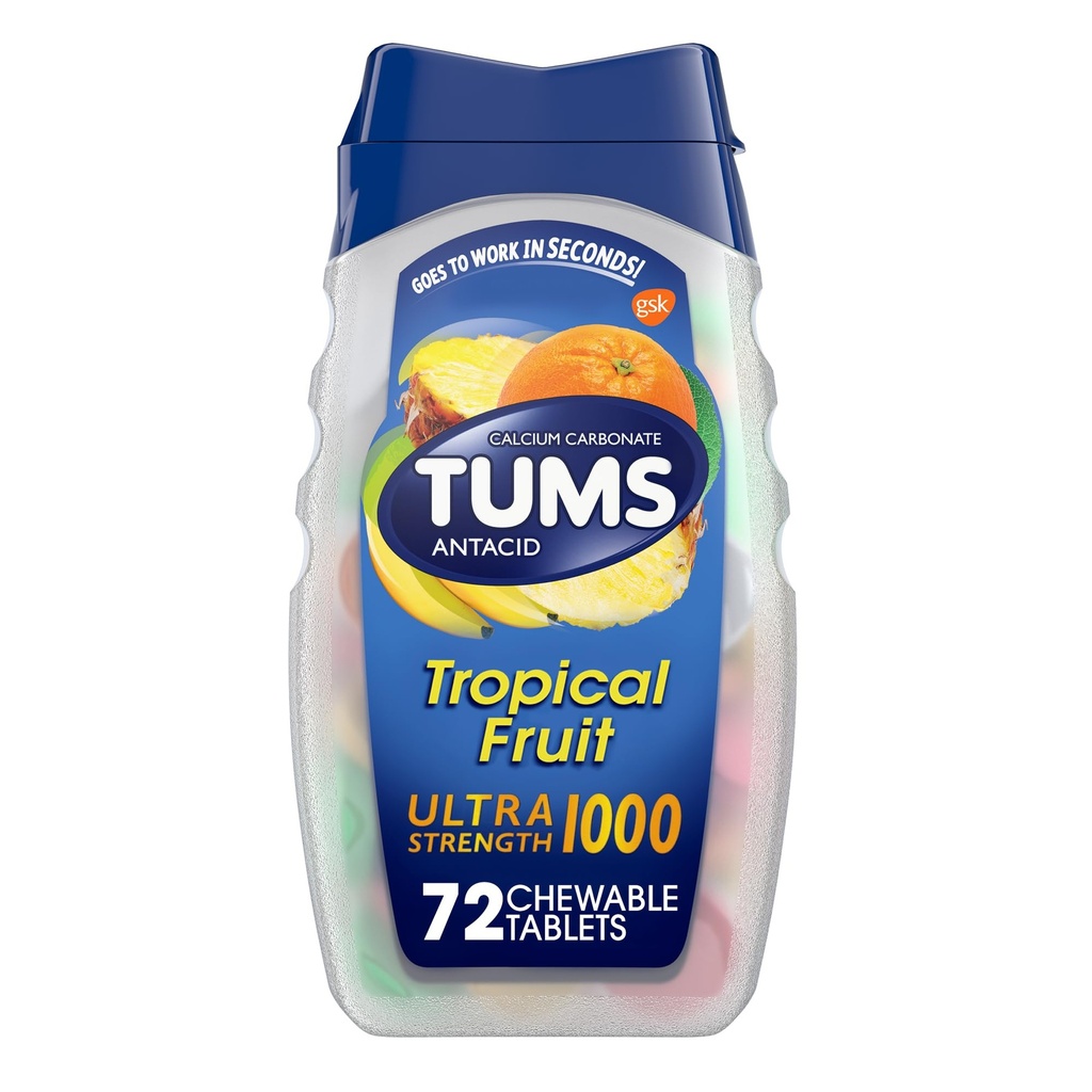 Tums Ultra 1000 Maksymalna siła tropikalne owoce - 72 tabletki do żucia