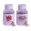 Lemme Burn & Debloat Capsule Bundle - Metabolizm & Tłuszcz Burning + Debloat Capsules for Bloating & Gas Relief, Probiotyki i Prebiotyki - Gluten Free, Non-GMO - 60 Ct. Każdy