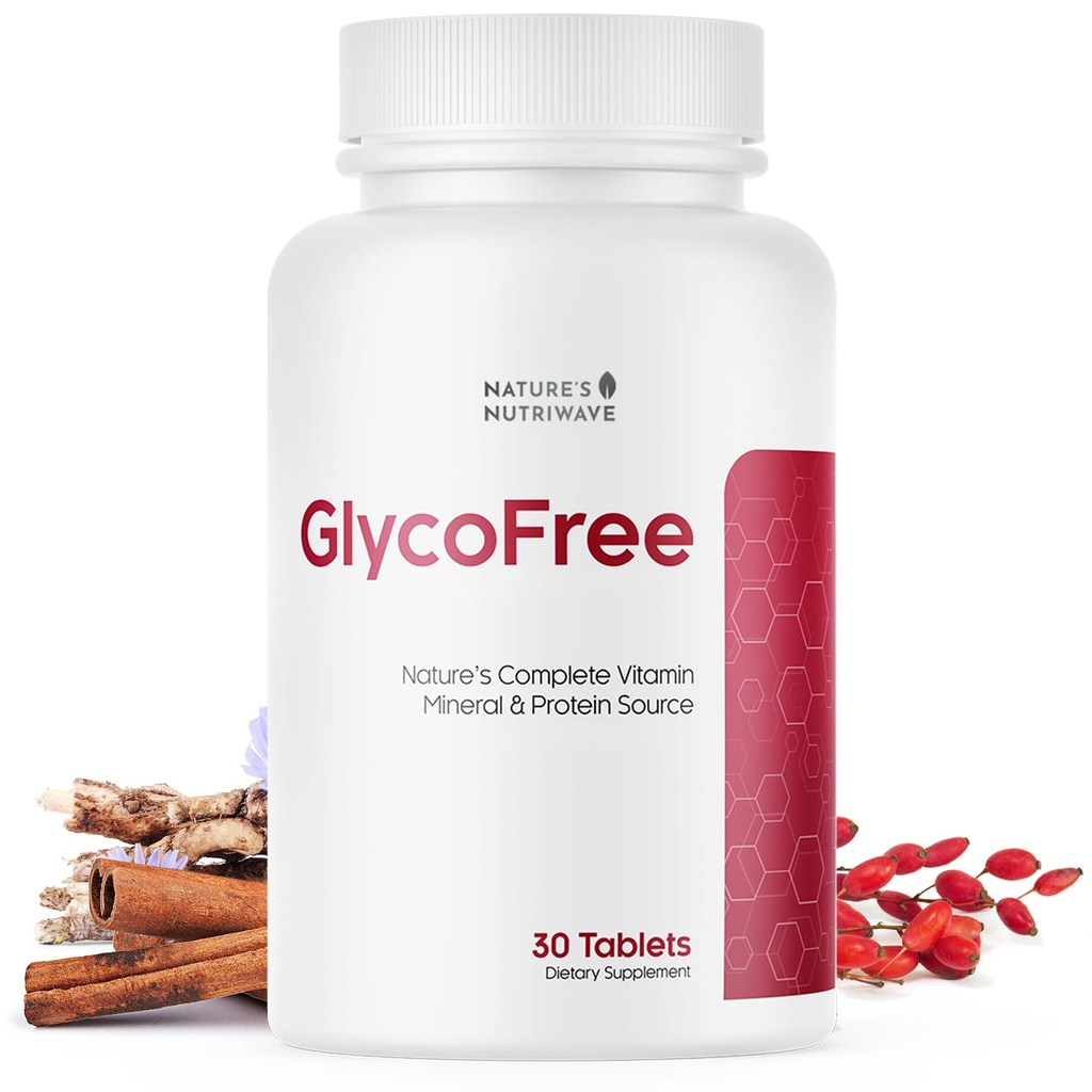 GLICOFREE suplement, Natural Plant- Based Mieszanka z Berberine, Gorzkie Melon, Cynamon, Inulina 124; Non-GMO, Made in USA - 30 Tabletki, 1 Miesiąc Dostawy
