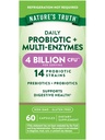Probiotyki prawdy natury z enzymami 124; 60 Kapsułki 124; dla mężczyzn i kobiet 124; Non- GMO & Gluten Free Digestive Health Supplement
