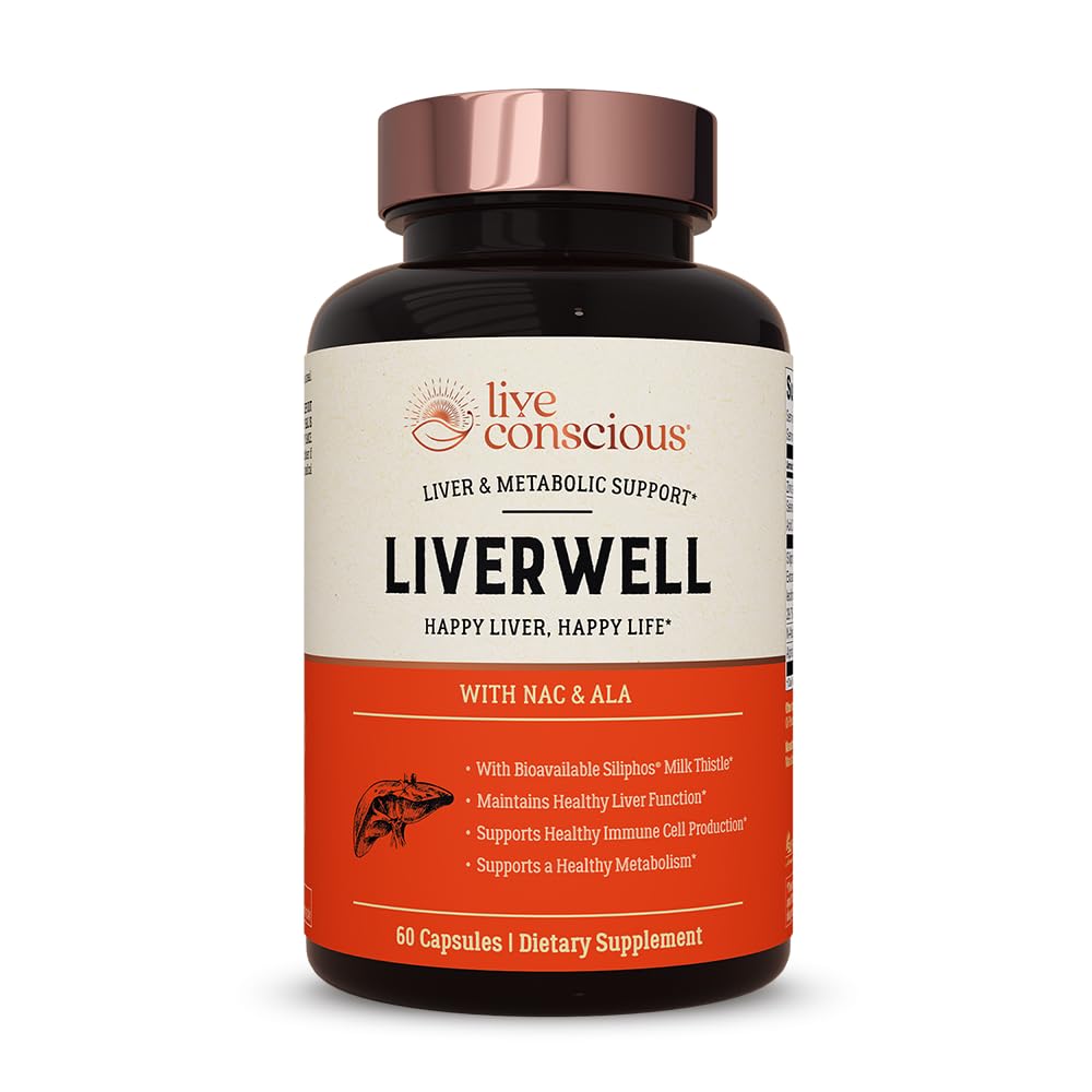English Well Liver Cleanse, Odmładzanie, Wsparcie Metaboliczne - Suplement Wątroby do Zdrowia wątroby w / Wysoce Biodostępny ekstrakt z Otyłki Mlecznej, N- Acetylo Cysteina, Kwas Lipowy alfa, Cynk, Selen - 60 Caps