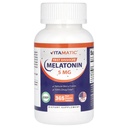 Vitamatic Melatonin 5 mg tabletki 124; wegetarianin, Non-GMO, gluten wolny 124; 1 Rok dostaw 124; Natural Berry Flavor - 365 Tabletki