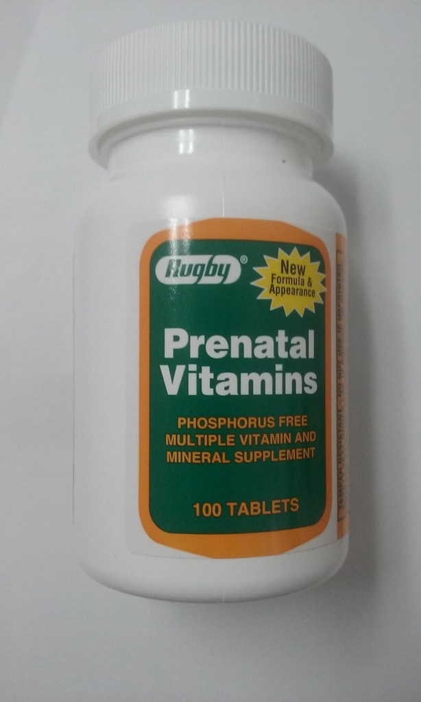 Rugby Prenatal Vitamin, 100 tabletek na butelkę