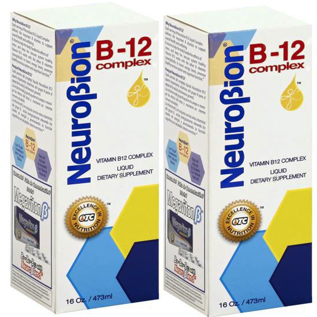 Neurobion Witamina B12 Kompleks 16 Oz Liquid Citrus Flavor 2 Pack