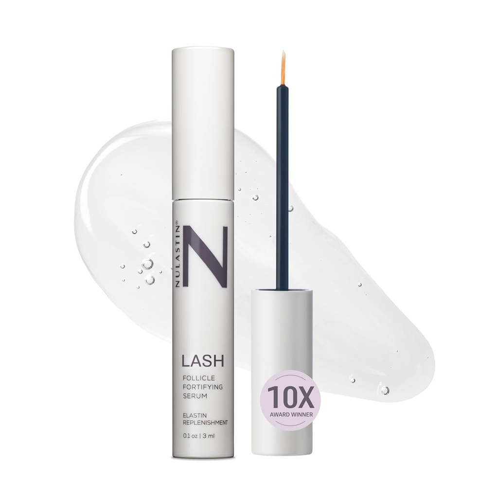 NULASTIN Follicle Fortifying Lash Serum - Clinically Tested Eyelash Enhancing Serum - Nourishes & Repair to Promote Longer- Looking Rashes - Enriched with Hair- Wzmacnianie składników (0.1 Fl Oz)