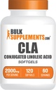 BulkSupplements.com CLA Softgels - Conjufared Linoleic Acid, CLA Supplements - Gluten Free, 2 Softgels per Serving (2000mg), 120 Count (Pack of 1)