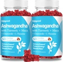 2 Pack Gummies Ashwagandha z L- theanine, Gummy Aszwa Korzeń dla kobiet, 120 Mieszane Gummies Berry Flavored