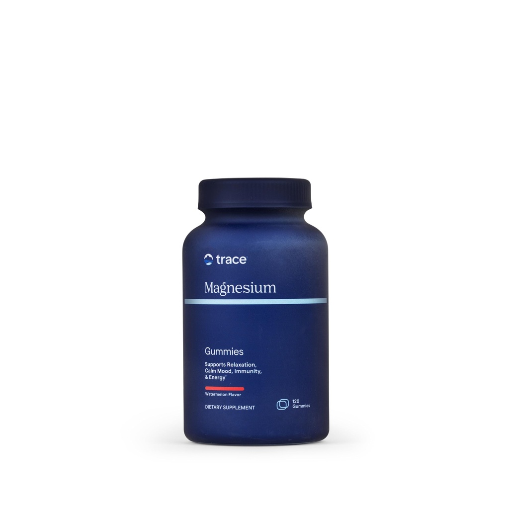 Ślad Minerały Magnezu Gummies - Wspiera spokojny Mindset - Magnezu Chewables dla dzieci i dorosłych - Kości, trawienie, Heart Health & Immune Support - Arbuz Flavor - 120 Count (120 Servings)