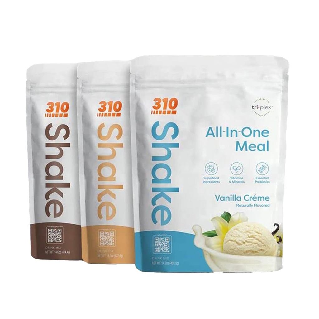 310 Nutrition - All- In- One Meal Replacement Shake - Nowa formuła z fiber bogaty Wegan Superfood Mieszanka - Naturalne słodziki - Niskie węglowodany Shake, Keto & Paleo Friendly - Gluten Free - 26 Esential Vitamin