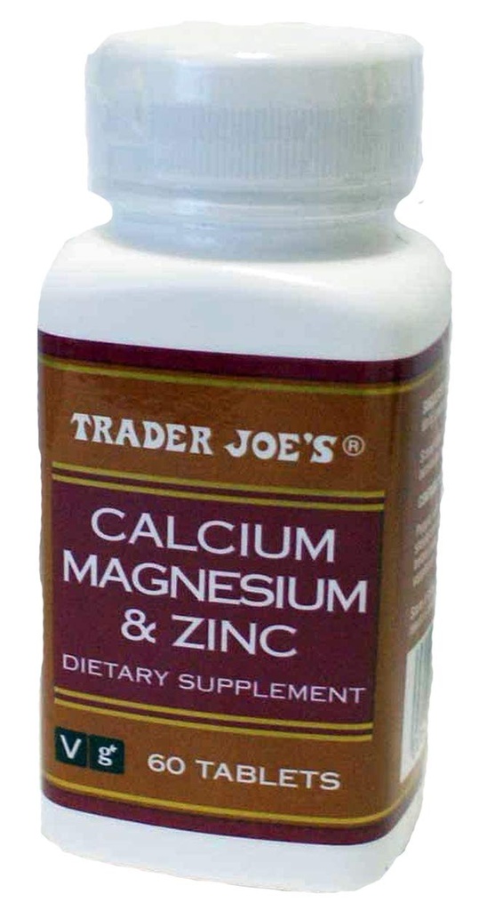 Trader Joe 's Wapnia Magnezu i cynku, 60 tabletek