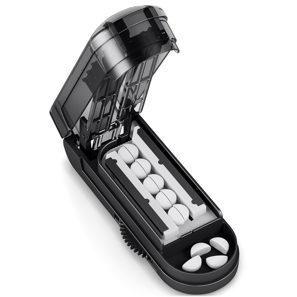 DEPAD Pill Cutter Splitter do cięcia wielu pigułek, Regulowany Pill Cutter Splitter dla małych i małych pigułek z dokładnym dopasowaniem, dla małych lub dużych tabletek z ostrym ostrym, bezpiecznym ostrzem