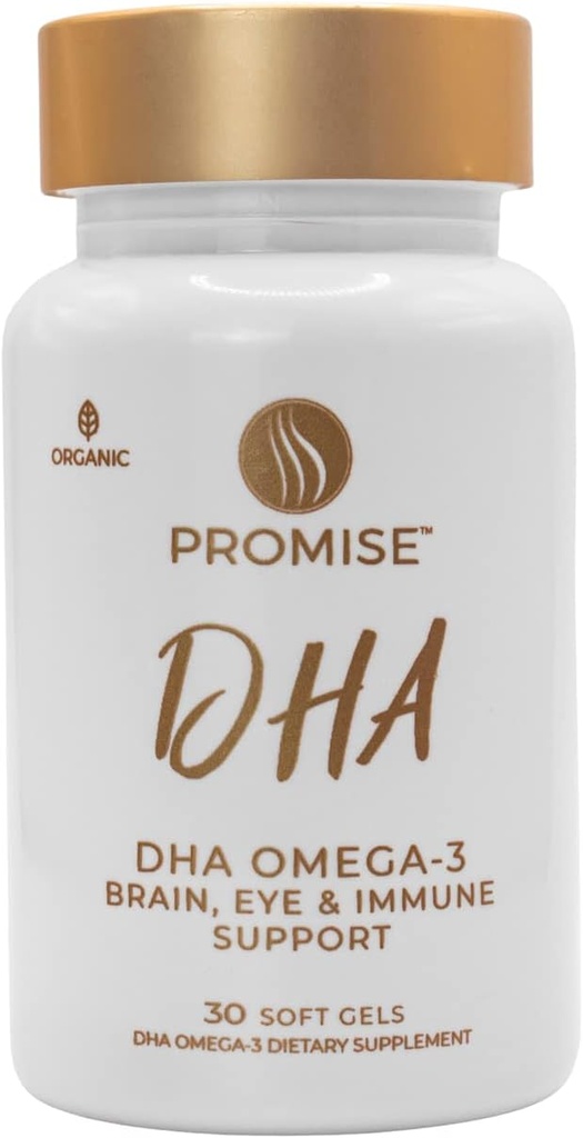 Promise Prenatal DHA - Pharmaceutical Grade Omega- DHA (3 Month Supply) Once- Daily Strawberry Flavored softgel z 290 mg DHA. Wszystkie naturalne prenatalne DHA dla rozwoju mózgu i oczu dziecka